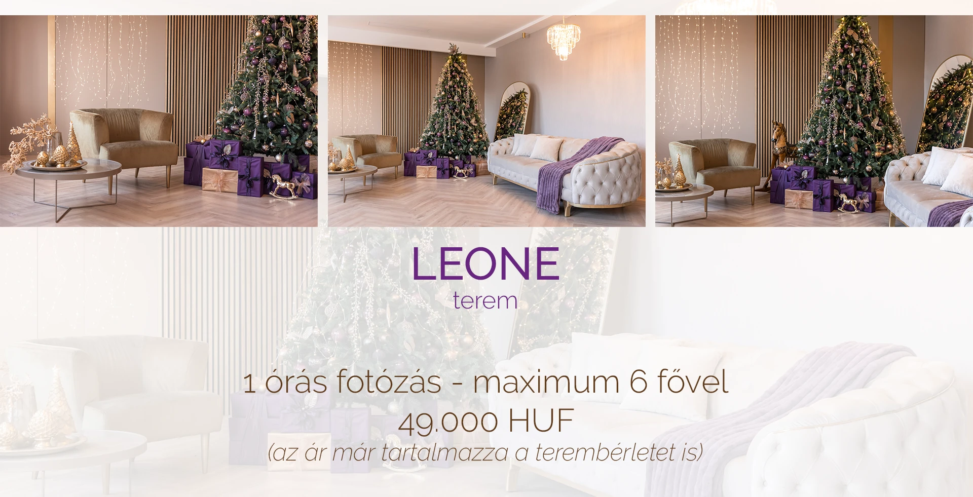 Karácsonyi fotózás - Budapest - Leone terem