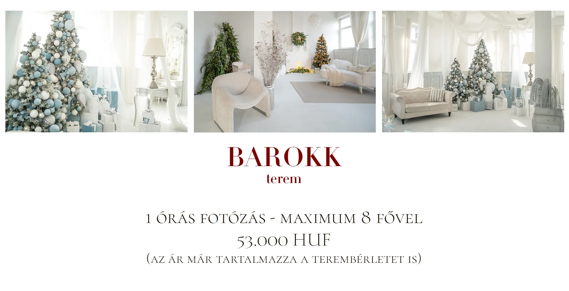 Karácsonyi fotózás - Budapest - Barokk terem