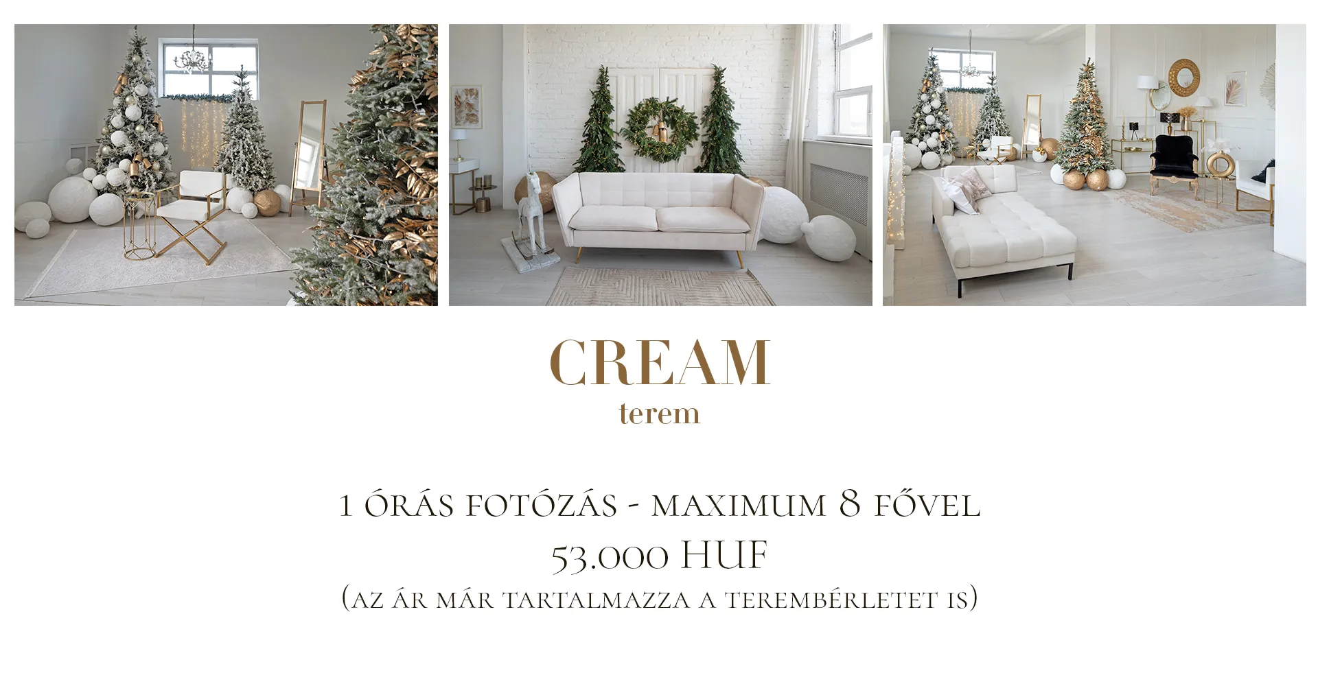 Karácsonyi fotózás - Budapest - Cream terem