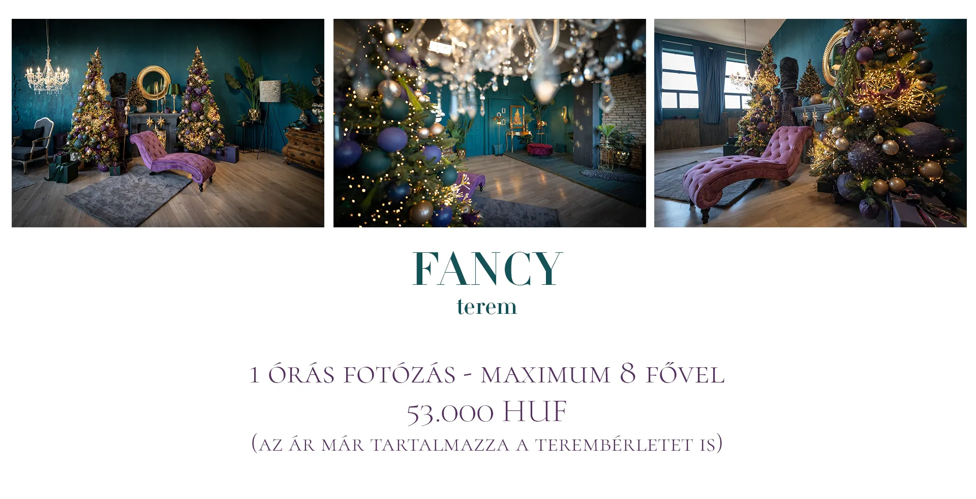 Karácsonyi fotózás - Budapest - Fancy terem