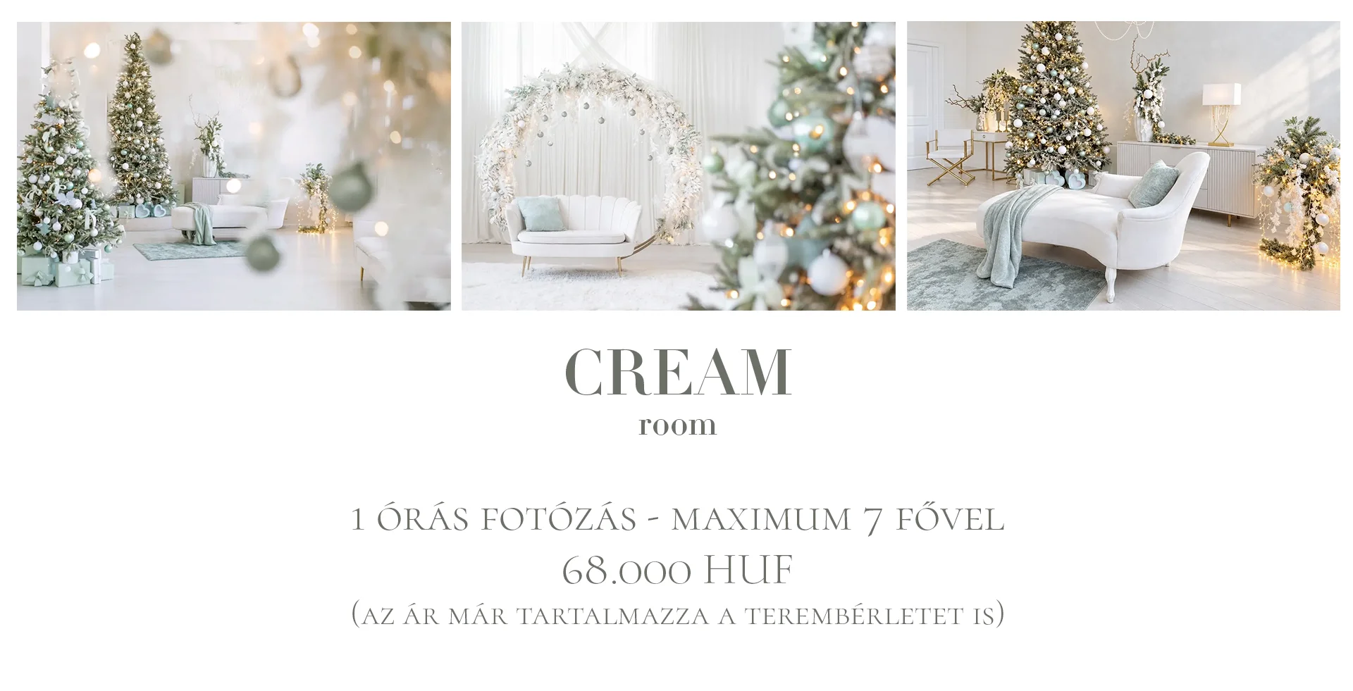 Karácsonyi fotózás a Lightroom Stúdióban - Budapest - Cream terem