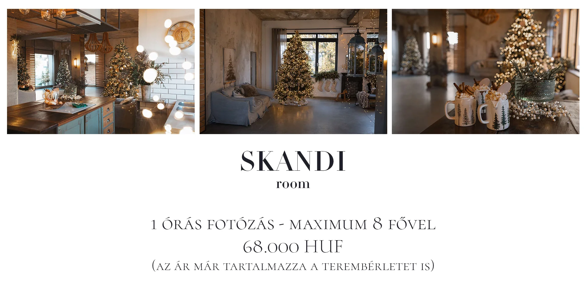 Karácsonyi fotózás Budapest - Ndustrial Stúdió - Skandi - barnás, meleg hangulat